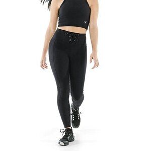 Varsity Spirit LUXE LACE-UP LEGGING‎ in Black Size Large
